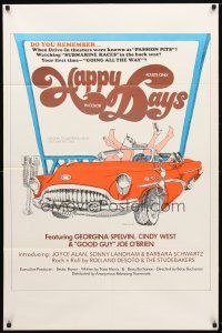 9b380 HAPPY DAYS 1sh '74 Georgina Spelvin, Cindy West, wacky drive-in sex art!