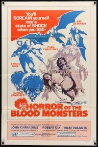 9b418 HORROR OF THE BLOOD MONSTERS 1sh '70 Al Adamson directed horror sci-fi!