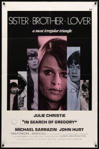 9b441 IN SEARCH OF GREGORY int'l 1sh '70 pretty Julie Christie w/Michael Sarrazin & John Hurt!