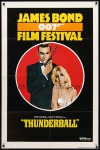9b456 JAMES BOND 007 FILM FESTIVAL style B 1sh '75 Sean Connery w/sexy girl, Thunderball!