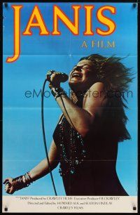 9b458 JANIS int'l 1sh '75 image of Joplin singing into microphone by Jim Marshall, rock & roll!