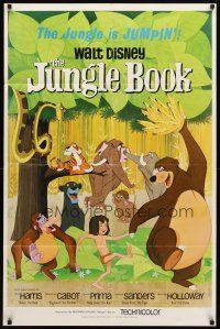 9b471 JUNGLE BOOK 1sh '67 Walt Disney cartoon classic, great image of all characters!