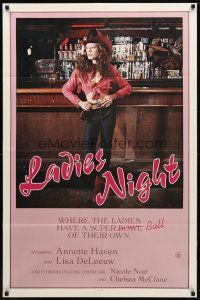 9b494 LADIES NIGHT 1sh '80 great urban cowboy-like image of Annette Haven!