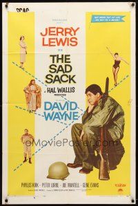 9b769 SAD SACK 1sh '58 wacky cross-eyed Jerry Lewis in the Foreign Legion!