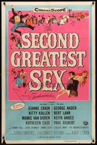 9b782 SECOND GREATEST SEX 1sh '55 Jeanne Crain & Mamie Van Doren singin' and dancin'!