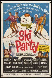 9b803 SKI PARTY 1sh '65 Frankie Avalon, Dwayne Hickman, where the he's meet the she's on skis!