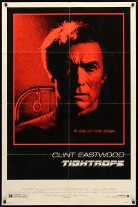 9b905 TIGHTROPE 1sh '84 Clint Eastwood is a cop on the edge, cool handcuff image!