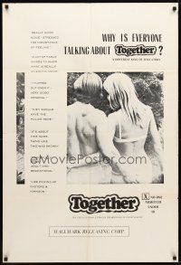 9b909 TOGETHER 1sh '72 sexy Marilyn Chambers in a different kind of love story!