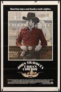 9b930 URBAN COWBOY 1sh '80 great image of John Travolta in cowboy hat with Lone Star beer!