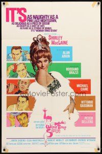 9b982 WOMAN TIMES SEVEN 1sh '67 sexy Shirley MacLaine is as naughty as a pink lace nightgown!