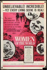 9b985 WOMEN OF THE WORLD 1sh '63 La Donna nel mondo, sexy girls of all countries!