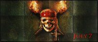 9c346 PIRATES OF THE CARIBBEAN: DEAD MAN'S CHEST 30sh '06 cool image of skull between torches!