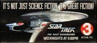 9c075 STAR TREK: THE NEXT GENERATION TV 30sh '87 super huge image of Enterprise!
