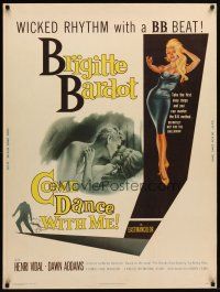 9c154 COME DANCE WITH ME 30x40 '60 Voulez-vous Danser avec Moi?, sexy beckoning Brigitte Bardot!