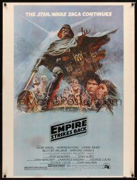 9c161 EMPIRE STRIKES BACK style B 30x40 '80 George Lucas sci-fi classic, cool artwork by Tom Jung!
