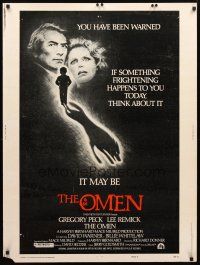 9c196 OMEN style F 30x40 '76 Gregory Peck, Lee Remick, Satanic horror, you've been warned!