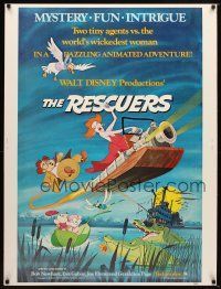 9c208 RESCUERS 30x40 '77 Disney mouse mystery adventure cartoon from the depths of Devil's Bayou!