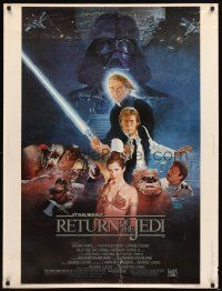9c210 RETURN OF THE JEDI style B 30x40 '83 George Lucas classic, Hamill, Harrison Ford, Sano art