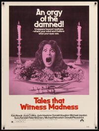9c232 TALES THAT WITNESS MADNESS 30x40 '73 wacky screaming head on food platter horror image!