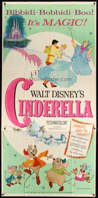 9c089 CINDERELLA 3sh R65 Walt Disney classic romantic musical fantasy cartoon!
