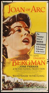 9c090 JOAN OF ARC 3sh R57 Jose Ferrer, different art of pretty Ingrid Bergman!
