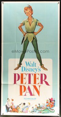9c093 PETER PAN 3sh R69 Walt Disney animated cartoon fantasy classic, great full-length art!