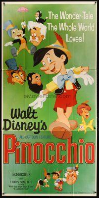9c094 PINOCCHIO 3sh R62 Disney classic fantasy cartoon about a wooden boy who wants to be real!