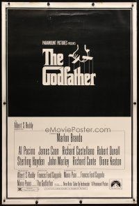 9c427 GODFATHER 40x60 '72 Marlon Brando & Al Pacino in Francis Ford Coppola crime classic!