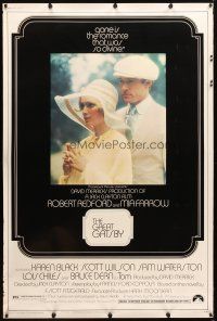 9c429 GREAT GATSBY 40x60 '74 Robert Redford, Mia Farrow, from F. Scott Fitzgerald novel!