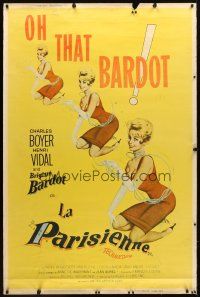 9c433 LA PARISIENNE style Y 40x60 '58 oh that sexy Brigitte Bardot, three great artwork images!