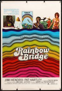 9c454 RAINBOW BRIDGE 40x60 '72 Jimi Hendrix, wild psychedelic surfing & tarot card image!