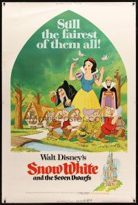 9c466 SNOW WHITE & THE SEVEN DWARFS 40x60 R75 Walt Disney animated cartoon fantasy classic!