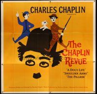 9c083 CHAPLIN REVUE 6sh '60 Charlie comedy compilation, great artwork by Leo Kouper!