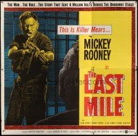 9c084 LAST MILE 6sh '59 great art of Mickey Rooney as Killer Mears breaking out of Death Row!