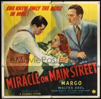 9c085 MIRACLE ON MAIN STREET 6sh '39 William Collier & Margo, only knew the beast in men!