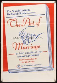 9c247 ART OF MARRIAGE 1sh '70 Sean S. Cunningham sex documentary, adult educational film!