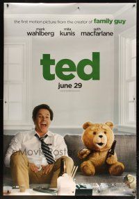 9c530 TED DS bus stop '12 image of Mark Wahlberg & teddy bear drinking beer!