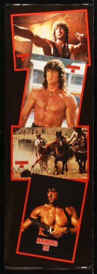 9c339 RAMBO III German commercial poster '88 Sylvester Stallone returns as John Rambo!