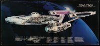 9c340 STAR TREK commercial poster '79 David Kimble artwork schematic of Enterpise!
