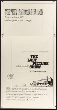 9c091 LAST PICTURE SHOW 3sh '71 Peter Bogdanovich, Jeff Bridges, Ellen Burstyn, Tim Bottoms