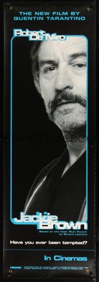 9c323 JACKIE BROWN English door-panel '97 Quentin Tarantino, great portrait of Robert De Niro!