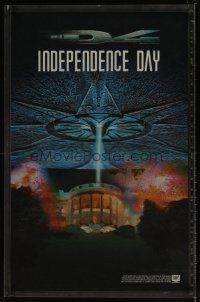 9c005 INDEPENDENCE DAY lenticular video teaser 1sh '96 image of alien ship over White House!
