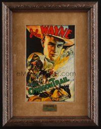 9c046 OREGON TRAIL numbered 76/9500 franklin mint porcelain movie poster '80s art of John Wayne!