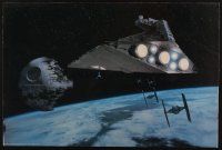 9c111 RETURN OF THE JEDI 2 color 20x30 stills '83 George Lucas classic, star destroyer & Death Star