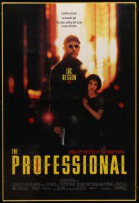 9c024 PROFESSIONAL 1sh '94 Luc Besson's Leon, Jean Reno, youngest Natalie Portman!