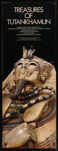 9c015 TREASURES OF TUTANKHAMUN 19x50 museum exhibition '76 Egyptian Pharaoh exhibition!