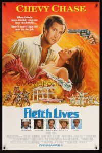 9c275 FLETCH LIVES half subway '89 Chevy Chase, Phillips, Gone With the Wind parody art!