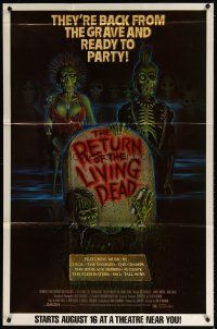 9c283 RETURN OF THE LIVING DEAD half subway '85 punk rock zombies by tombstone ready to party!