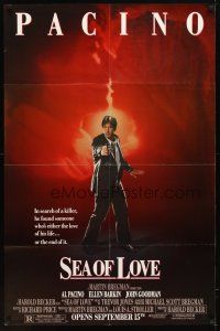 9c285 SEA OF LOVE half subway '89 Ellen Barkin is either the love of Al Pacino's life or the end!