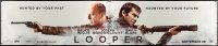 9c553 LOOPER vinyl banner '12 cool image of Bruce Willis & Joseph Gordon-Levitt with guns!